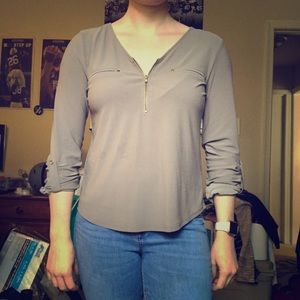 Zip up blouse